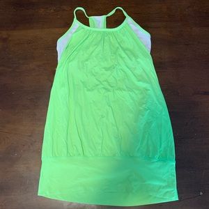 Lululemon Neon Green Racerback w/ Built-In Bra